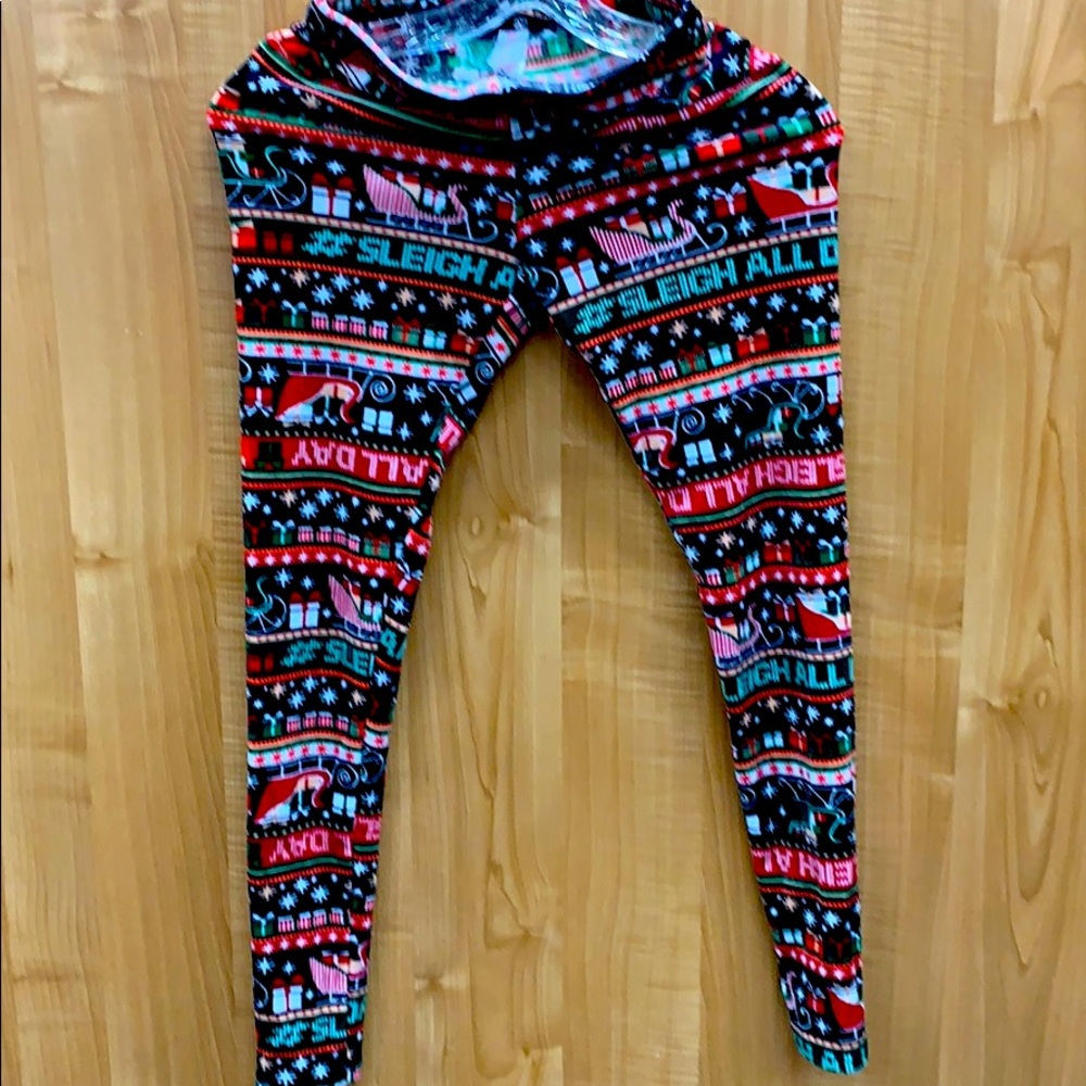 Christmas velour sweat leggings